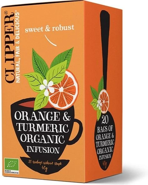 Clipper Orange & Turmeric Organic Infusion 20 Tea Bags 3 Clipper Orange & Turmeric Organic Infusion 20 Tea Bags