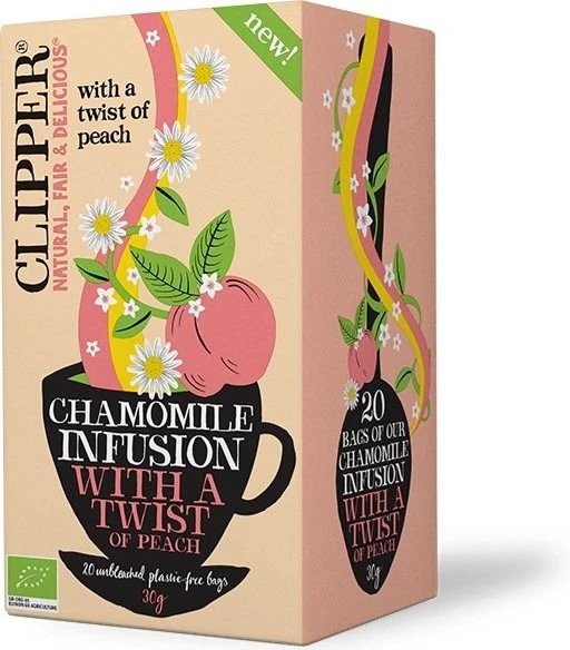 Clipper Chamomile Infusion With A Twist Of Peach 20 Tea Bags 3 Clipper Chamomile Infusion With A Twist Of Peach 20 Tea Bags
