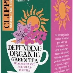 Clipper Organic Green Tea Defending Blackcurrant, Acerola & Matcha 20 Tea Bags