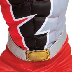 Kids Power Rangers Dino Fury Red Ranger Toddler Muscle Costume -Clipper Teas shop 115919 belt