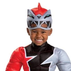 Kids Power Rangers Dino Fury Red Ranger Toddler Muscle Costume -Clipper Teas shop 115919 inset