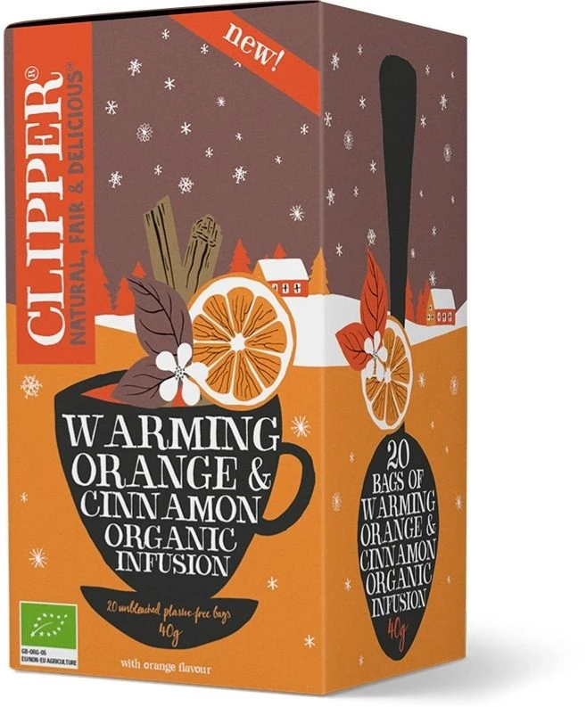 Clipper Organic Warming Orange & Cinnamon Infusion 20 Tea Bags 3 Clipper Organic Warming Orange & Cinnamon Infusion 20 Tea Bags