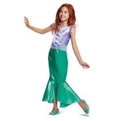 Kids Disney Ariel Little Mermaid Classic Costume