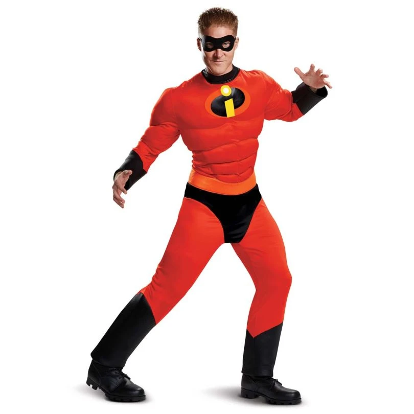 Mens Disney Incredibles Mr Incredible Muscle Costume Official 3 Mens Disney Incredibles Mr Incredible Muscle Costume Official
