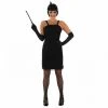 Womens 20s Black Flapper Dress Costume -Clipper Teas shop 5055305406847.main