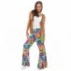 Womens Hippie Patterned Flares Costume -Clipper Teas shop 5055305428030.main