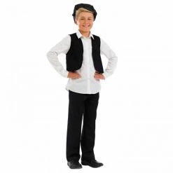 Kids Victorian Waistcoat & Cap Costume