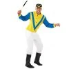 Mens Blue & Yellow Jockey Costume