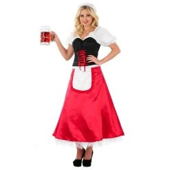 Womens Red Oktoberfest Dirndl Costume