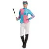 Womens Pink & Blue Jockey Costume