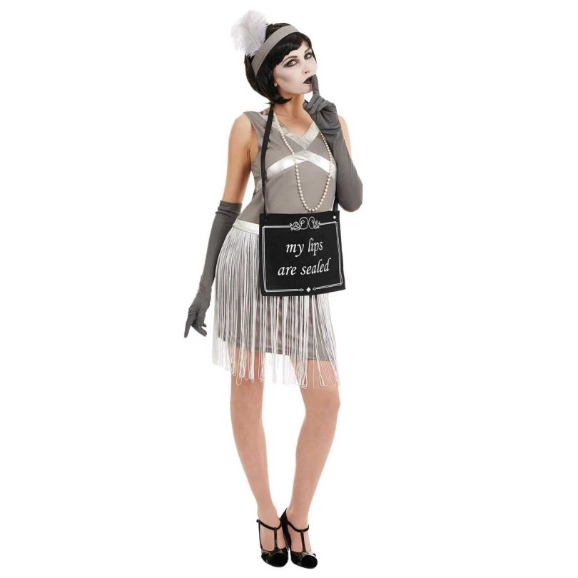 Womens 20s Silent Film Star Flapper Dress Costume 3 Womens 20s Silent Film Star Flapper Dress Costume