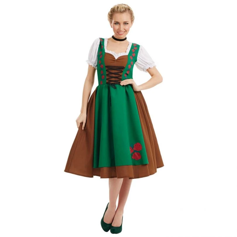 Womens Traditional Oktoberfest Dirndl Costume 3 Womens Traditional Oktoberfest Dirndl Costume
