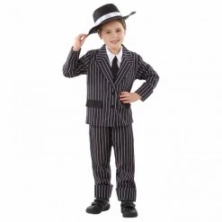 Kids 20s Pinstripe Gangster Costume