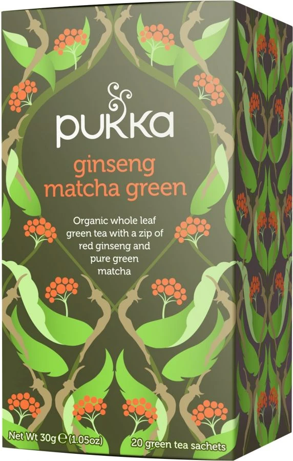 Pukka Organic Ginseng Matcha Green 20 Tea Bags 3 Pukka Organic Ginseng Matcha Green 20 Tea Bags