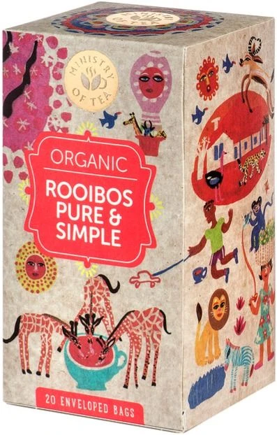 Ministry Of Tea Organic Rooibos Pure & Simple 20 Tea Bags 3 Ministry Of Tea Organic Rooibos Pure & Simple 20 Tea Bags