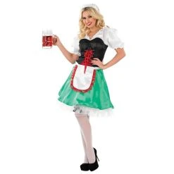 Womens Green Oktoberfest Dirndl Costume