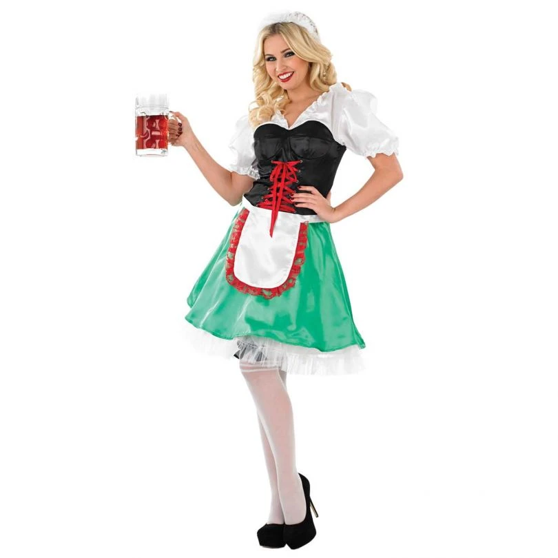Womens Green Oktoberfest Dirndl Costume 3 Womens Green Oktoberfest Dirndl Costume