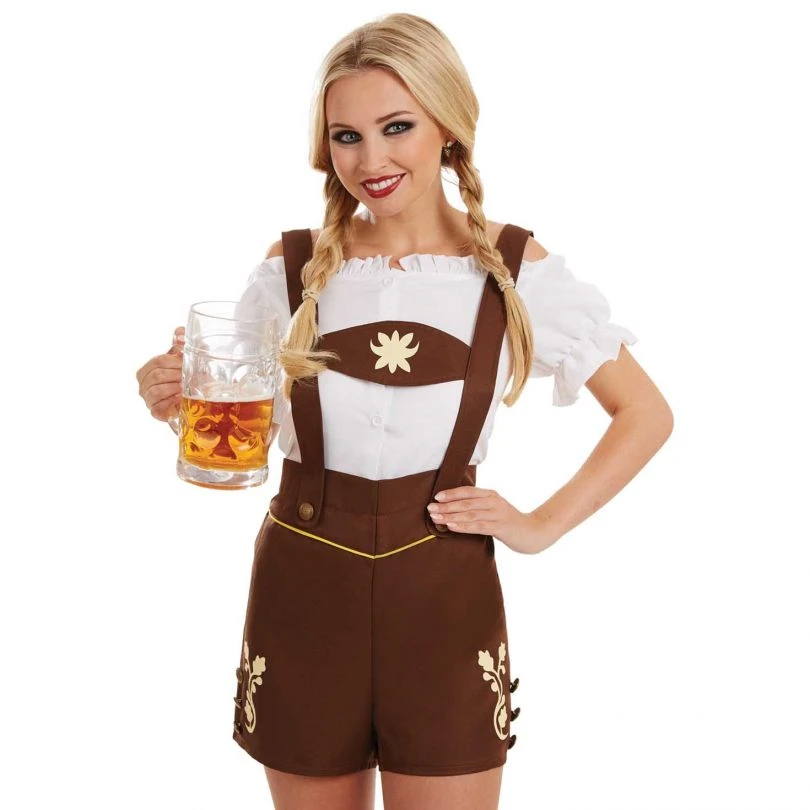 Womens Oktoberfest Lederhosen Costume 4 Womens Oktoberfest Lederhosen Costume - Image 2