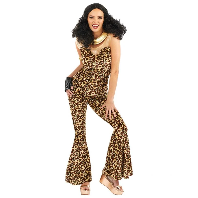 Womens 90s Scary Leopard Popstar Costume 4 Womens 90s Scary Leopard Popstar Costume - Image 2