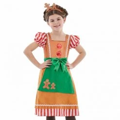 Kids Christmas Gingerbread Dress Costume 7 Kids Christmas Gingerbread Dress Costume -Clipper Teas shop 5 0 5055305477885.pt01