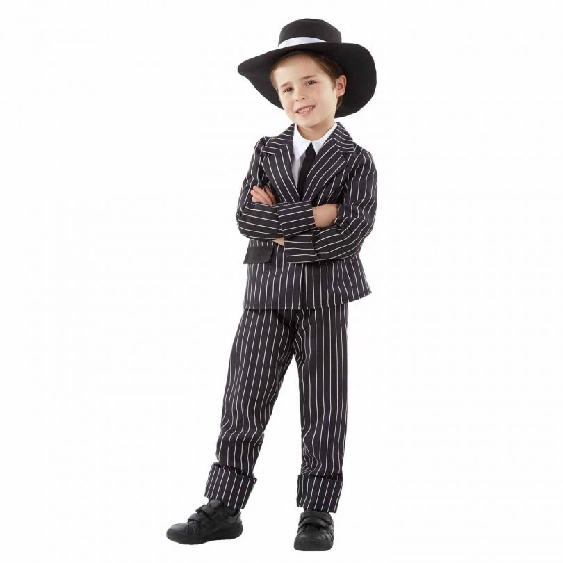 Kids 20s Pinstripe Gangster Costume 5 Kids 20s Pinstripe Gangster Costume - Image 3