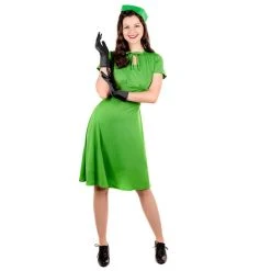 Womens 40s Green Dress Costume -Clipper Teas shop 5 0 5055305480021.main