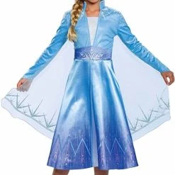 Kids Disney Frozen 2 Elsa Travelling Deluxe Costume