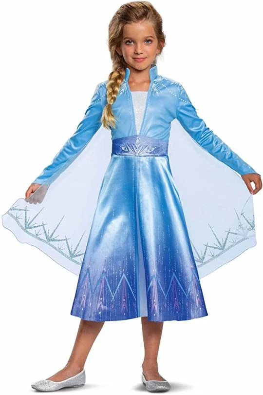 Kids Disney Frozen 2 Elsa Travelling Deluxe Costume 3 Kids Disney Frozen 2 Elsa Travelling Deluxe Costume