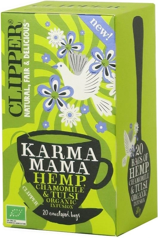 Clipper Organic Karma Mama - Hemp, Chamomile & Tulsi Infusion 20 Bags 3 Clipper Organic Karma Mama - Hemp, Chamomile & Tulsi Infusion 20 Bags