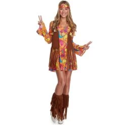 Womens Short Hippie Dress Costume
