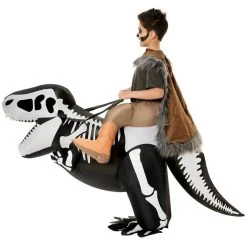 Kids Ride On T-Rex Skeleton Inflatable Costume -Clipper Teas shop 887513090670.pt02