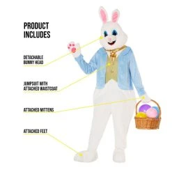 Men's Deluxe Easter Bunny Costume -Clipper Teas shop 887513093824.pt02