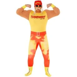 Men's Hulk Hogan Hulkamania Wrestler Costume