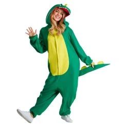 Mens Green Dinosaur Onesie Costume -Clipper Teas shop 887513099406.pt03