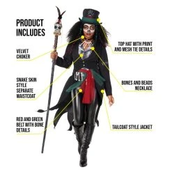 Womens Voodoo Priestess Costume 12 Womens Voodoo Priestess Costume -Clipper Teas shop 887513099468.pt01