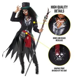 Womens Voodoo Priestess Costume 13 Womens Voodoo Priestess Costume -Clipper Teas shop 887513099468.pt02