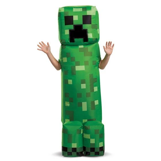 Kids Minecraft Creeper Inflatable Costume 3 Kids Minecraft Creeper Inflatable Costume