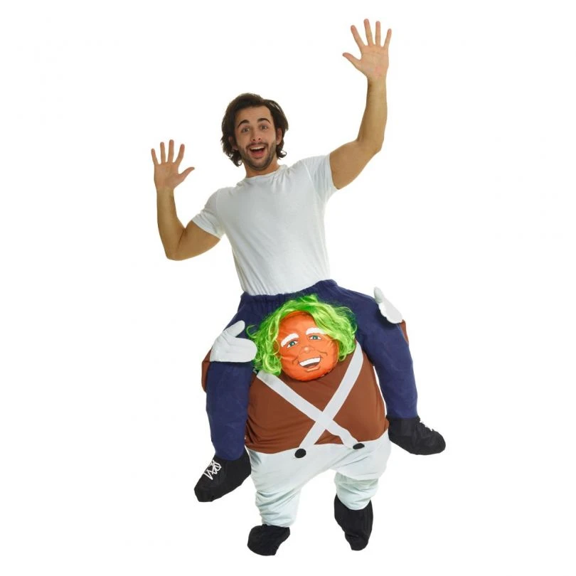 Chocolate Factory Worker Piggyback Costume 3 Chocolate Factory Worker Piggyback Costume