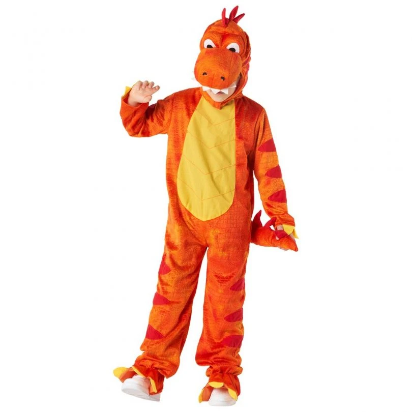 Kids Orange T-Rex Dinosaur Costume 4 Kids Orange T-Rex Dinosaur Costume - Image 2
