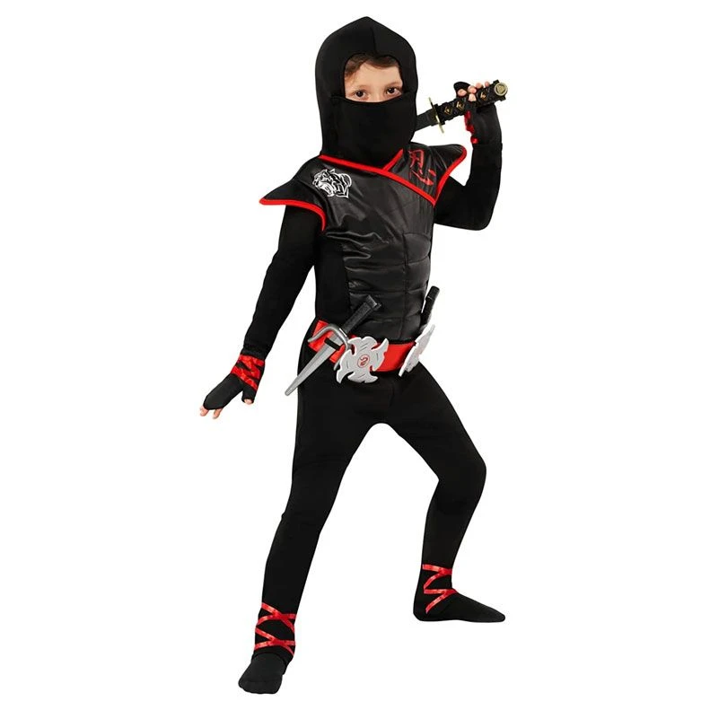 Kids Black And Red Deadly Ninja Costume 5 Kids Black And Red Deadly Ninja Costume - Image 3