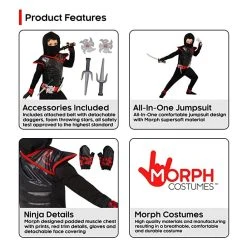 Kids Black And Red Deadly Ninja Costume 10 Kids Black And Red Deadly Ninja Costume -Clipper Teas shop kids black and red ninja costume 4