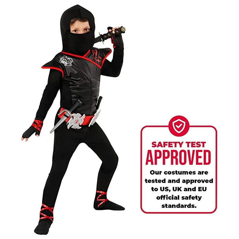 Kids Black And Red Deadly Ninja Costume 7 Kids Black And Red Deadly Ninja Costume - Image 5