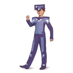 Kids Minecraft Enchanted Purple Armour Costume