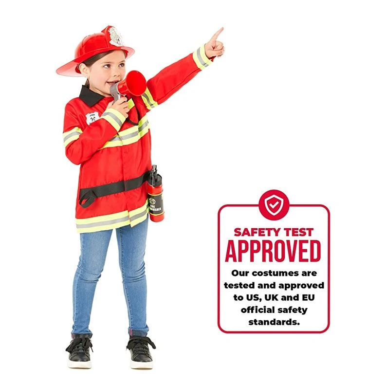 Kids Red Fireman Costume 7 Kids Red Fireman Costume - Image 5