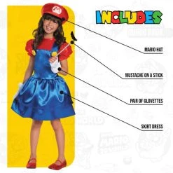 Kids Super Mario Bros Skirt Costume -Clipper Teas shop kids mario skirt 3