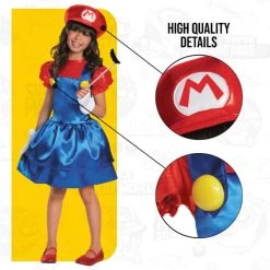 Kids Super Mario Bros Skirt Costume -Clipper Teas shop kids mario skirt 4