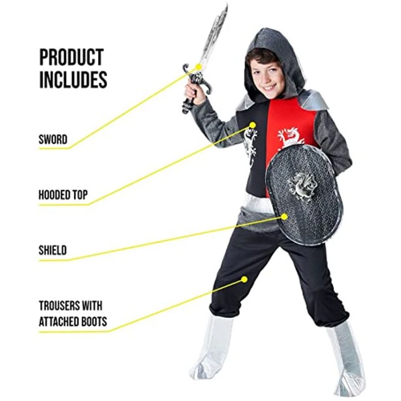 Kids Medieval Knight Costume 5 Kids Medieval Knight Costume - Image 3