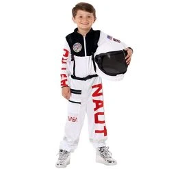 Kids White Astronaut Costume