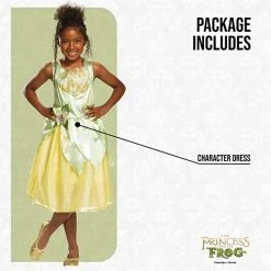 Kids Disney Princess Tiana Deluxe Costume Official -Clipper Teas shop kids princess tiana deluxe costume 2