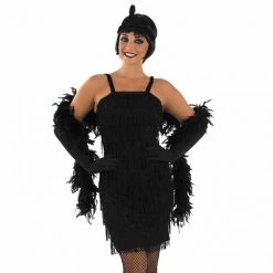 Womens 20s Black Flapper Dress Costume 7 Womens 20s Black Flapper Dress Costume -Clipper Teas shop m1 2 4 2400 1